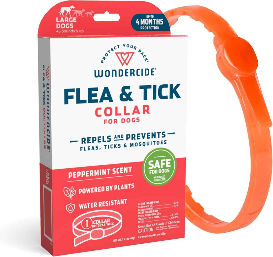Wondercide Flea and Tick Dog Collar, Peppermint, Large, 1 Count