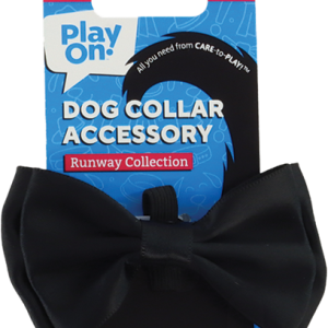 Play On Bow Tie, Black Satin, One Size