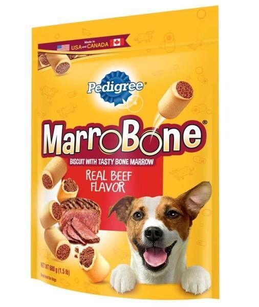 Pedigree Marrobone Real Beef Flavor Snacks for Dogs, 24 Ounces