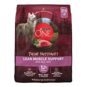Purina One True Instinct Lean Muscle Support Dry Dog Food, Real Beef - 15 Pound Bag