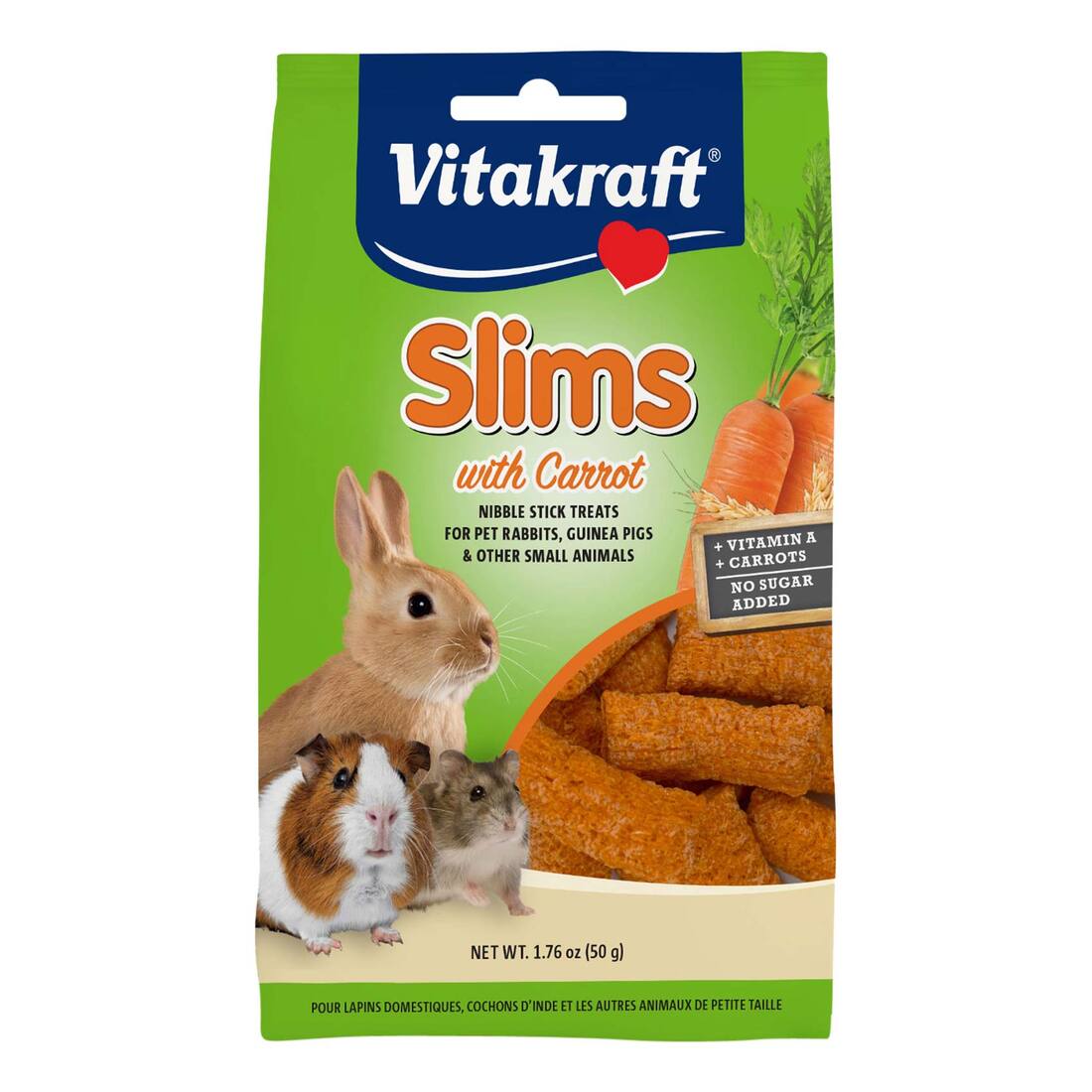 Vitakraft Rabbit Slims with Carrot, 1.76 Ounces