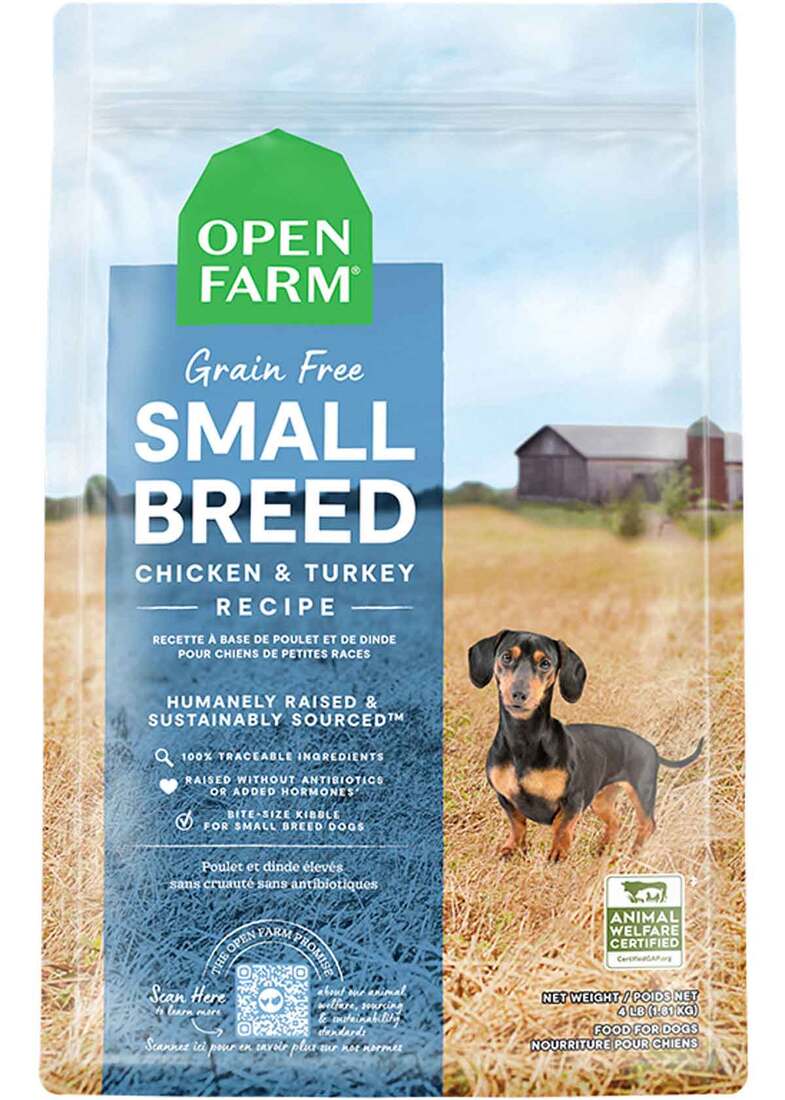 Open Farm Small Breed Grain Free Recipe Dry Dog Food, Chicken & Turkey Recipe, 11 Pounds
