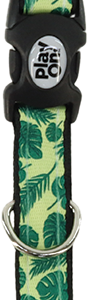 Play On Puffy Dog Collar, Leaf Print