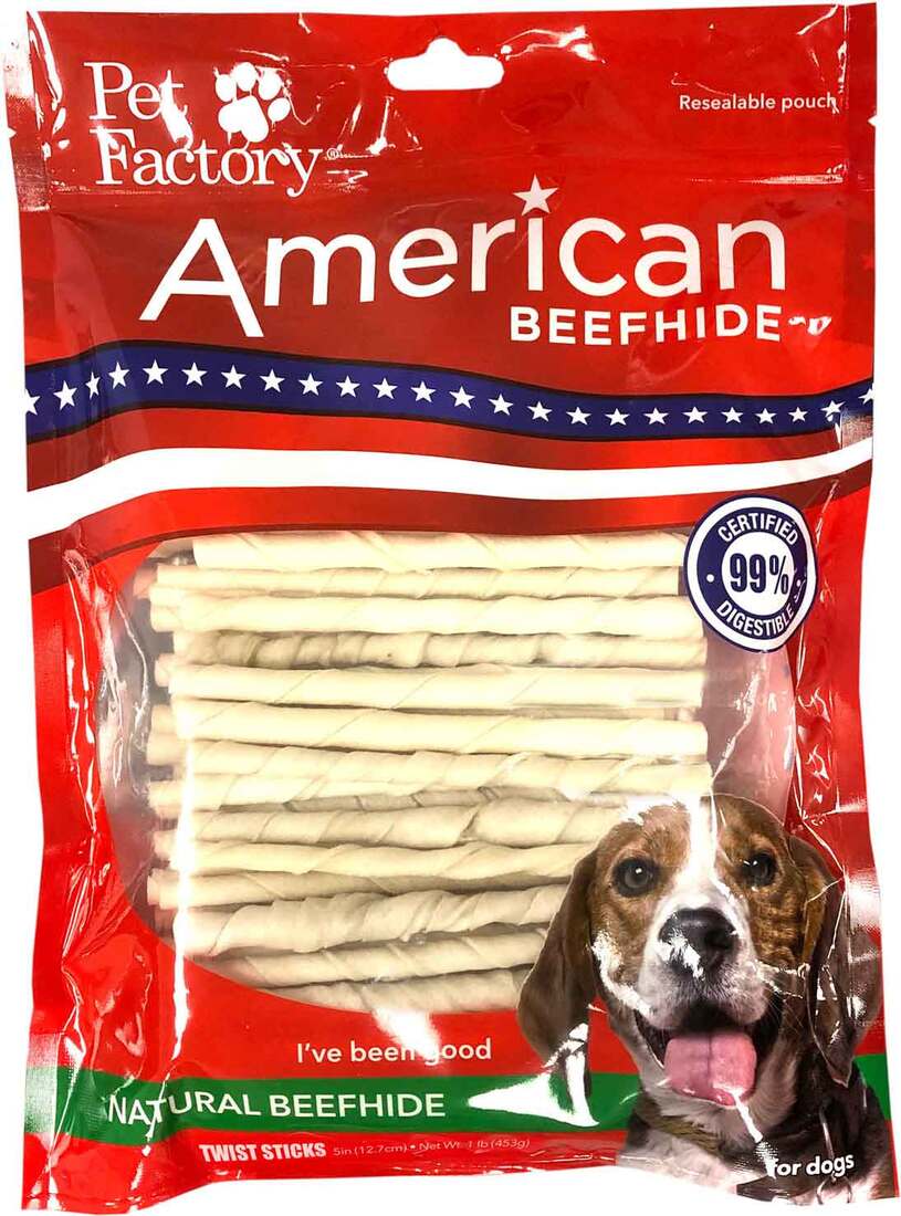 Pet Factory Twist Sticks, 5 Inches (1 Pound)