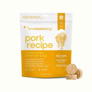 Smallbatch Dog Freeze-Dried Sliders Dog Food, Pork, 14 Ounce Bag