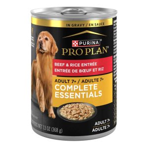 Purina Pro Plan Adult 7 Plus Beef and Rice Entree in Gravy Senior Wet Dog Food - 13 Ounce Can