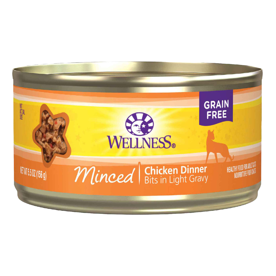 Wellness Complete Health Natural Grain Free Wet Canned Cat Food, Minced