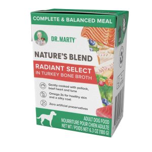Dr Marty Nature's Blend Radiant Select in Turkey Bone Broth Wet Dog Food, 6.3 Ounces