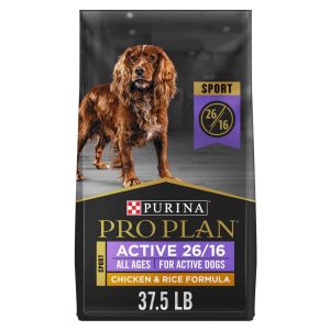 Purina Pro Plan Sport Active 26/16 Dry Dog Food, Chicken & Rice Formula - 37.5 Pound Bag