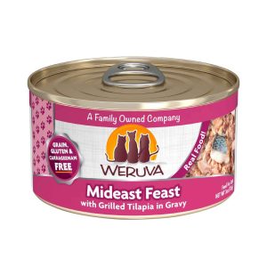 Weruva Classic Natural Wet Cat Food, Mideast Feast with Grilled Tilapia in Gravy, 3 Ounces
