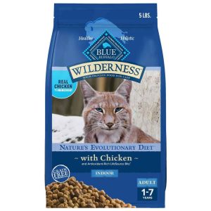 Blue Buffalo Wilderness Grain-Free Adult Natural Indoor Dry Cat Food, Chicken, 5 Pounds