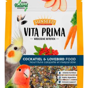 Sunseed Vita Prima Wholesome Nutrition Cockatiel and Lovebird Bird Food, 3 Pounds