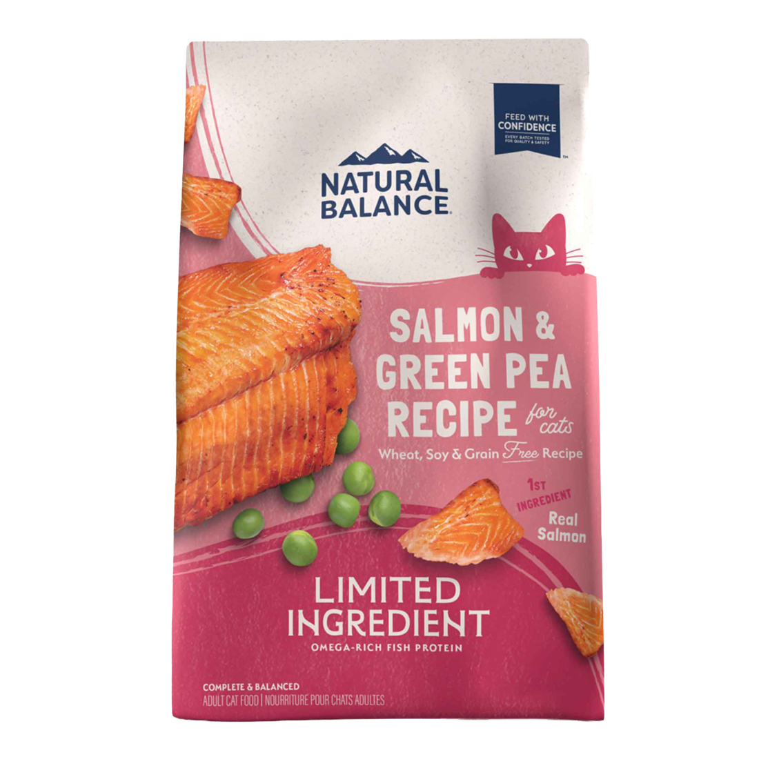 Natural Balance Limited Ingredient Grain Free Dry Cat Food, Salmon & Green Pea Recipe, 4 Pounds