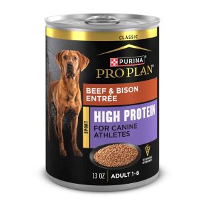Purina Pro Plan Sport High Protein Wet Dog Food, Beef and Bison Entrée - 13 Ounce Can