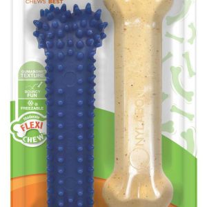 Nylabone Dental and FlexiChew Chicken Twin Pack Variety Pack Dog Chew Toy