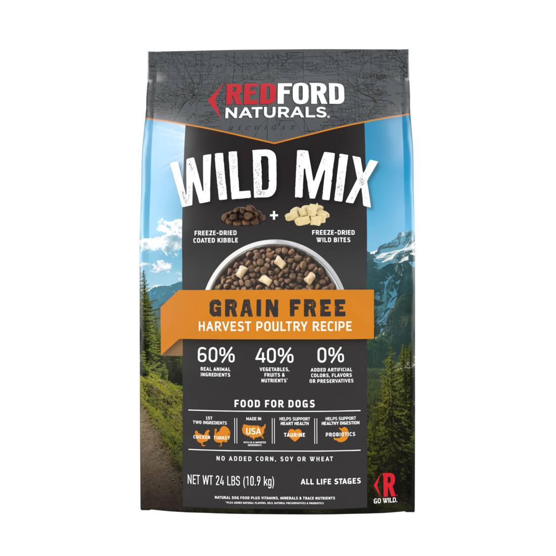 Redford Naturals Wild Mix Grain Free Dry Dog Food, Harvest Poultry Recipe - Image 2