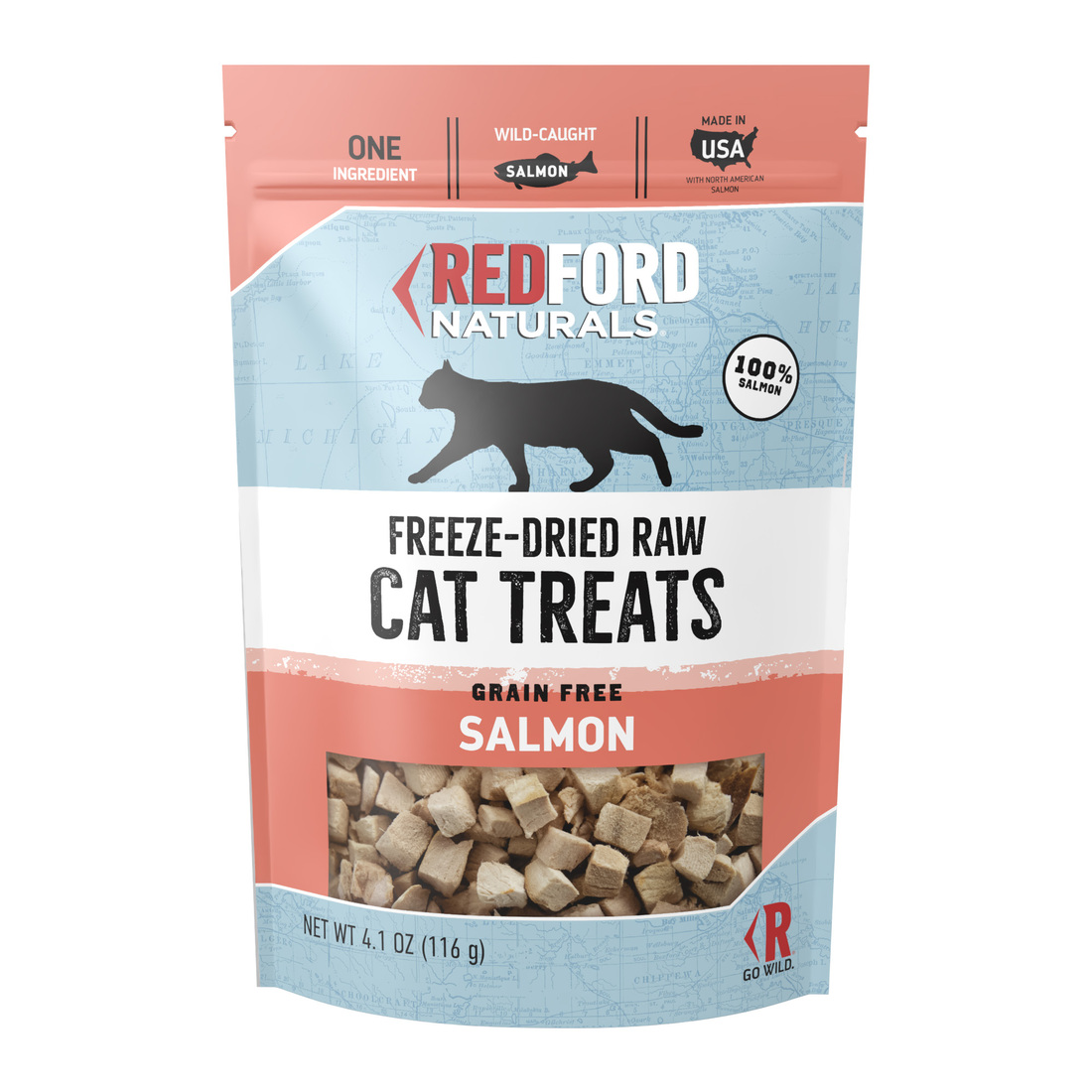 Redford Naturals Freeze-Dried Raw Grain Free Cat Treats, Salmon - Image 2