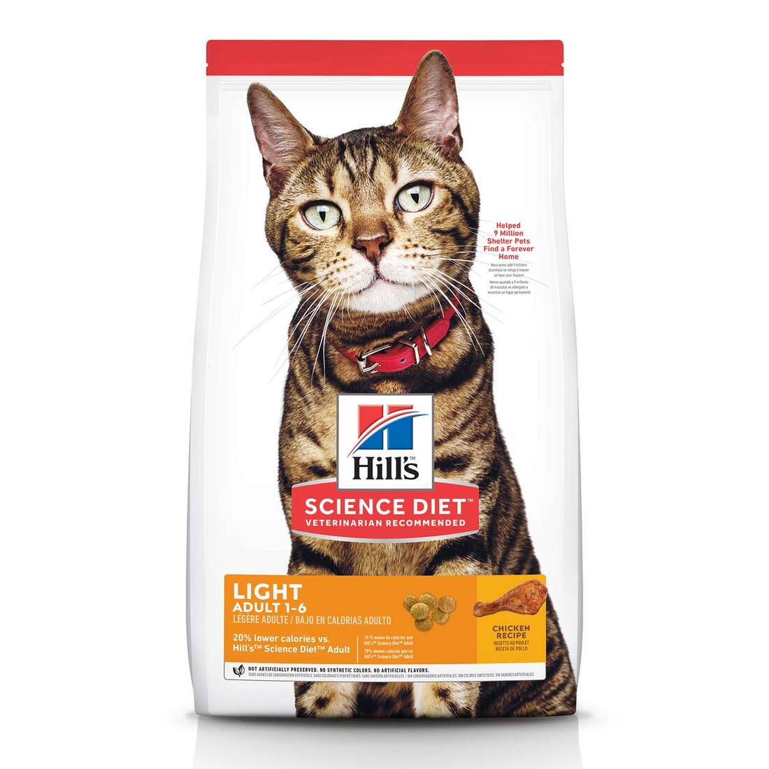 Hill's Science Diet Adult Light Chicken Recipe Dry Cat Food, 4 Pound Bag