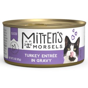 Mitten's Morsels Wet Cat Food, Sliced Turkey In Gravy Entr??e, 3 Ounces