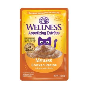 Wellness? Appetizing Entr??es? Mousse Chicken Recipe Infused with Broth Natural Wet Cat Food, 1.4 Oun