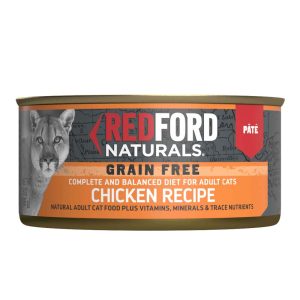 Redford Naturals Natural Wet Cat Food, Adult Grain Free Chicken Pate, 3 Ounces