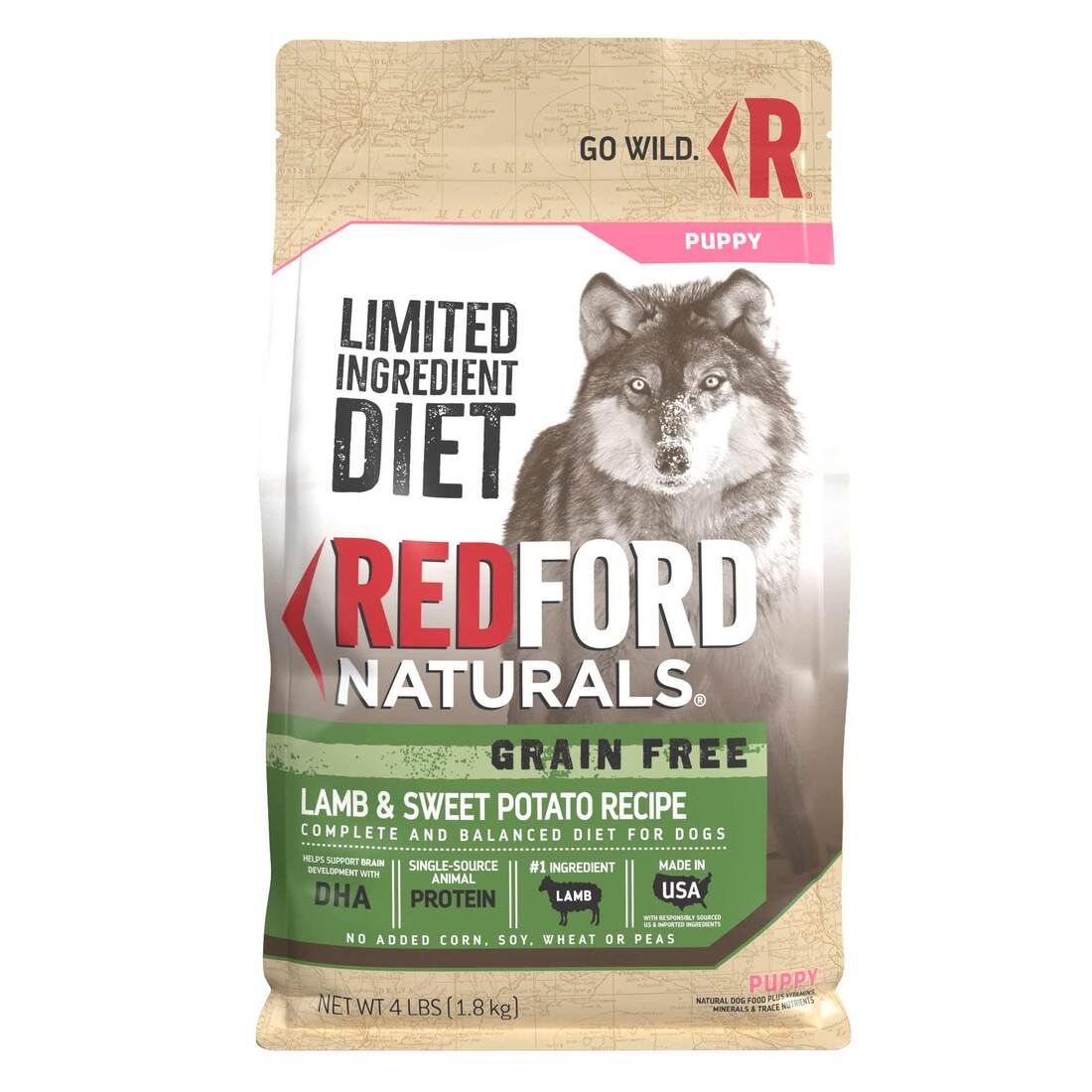 Redford Naturals Limited Ingredient Diet Grain Free Puppy Lamb & Sweet Potato Recipe Dog Food - Image 2