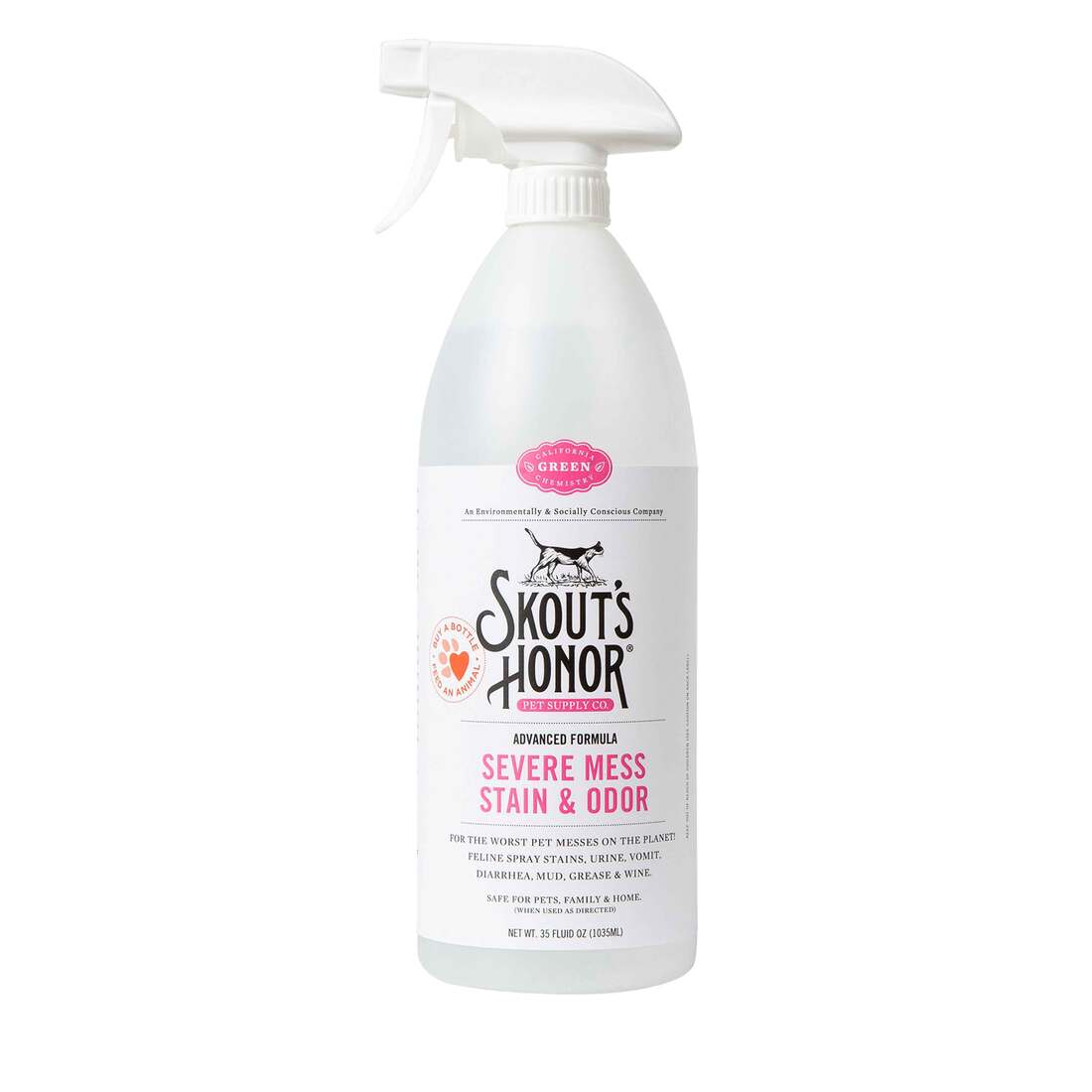 Skout's Honor Stain & Odor Severe Mess Advanced Cat Formula, 35 Ounces