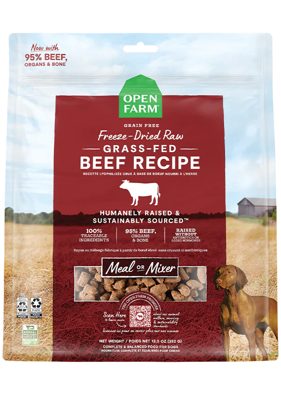 Open Farm Freeze Dried Morsels Beef Dog Food