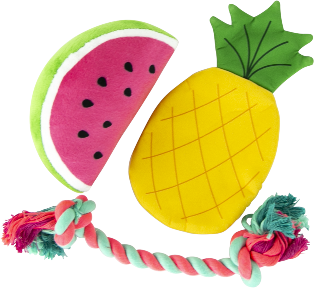 Play On Fruit Dog Toy Grab Bag