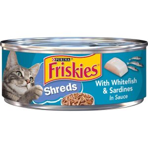 Purina Friskies Shreds With Whitefish and Sardines in Sauce Wet Cat Food - 5.5 Ounce Can