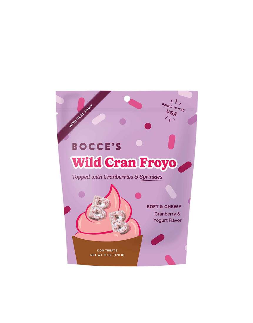 Bocce's Bakery Wild Cran Froyo Soft and Chewy Dog Treats, 6 Ounces