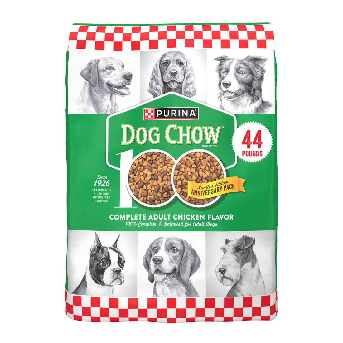 Purina Dog Chow Complete Adult Dry Dog Food With Chicken Flavor - 44 Pound Bag