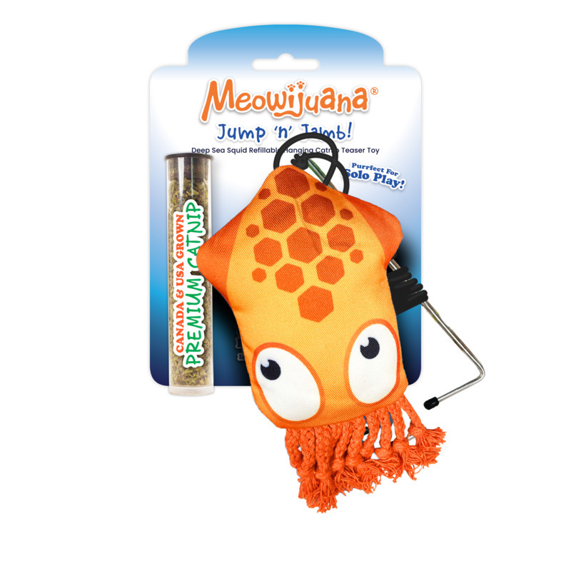 Meowijuana Jump N Jamb Squid Door Jam Cat Toy