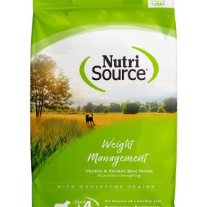 NutriSource Weight Management Dry Dog Food, Chicken and Rice, 26 Pounds
