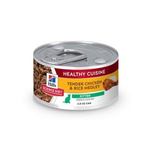 Hill's Science Diet Kitten Healthy Cuisine Wet Cat Food, Tender Chicken & Rice Medley, 2.8 Ounces