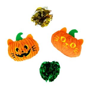Play On Pumpkin and Ball Multipack Cat Toy, 4 Pack