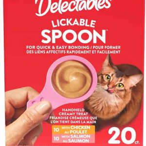 Hartz Delectables Lickable Spoons Wet Cat Treat Variety Pack, 20 Count