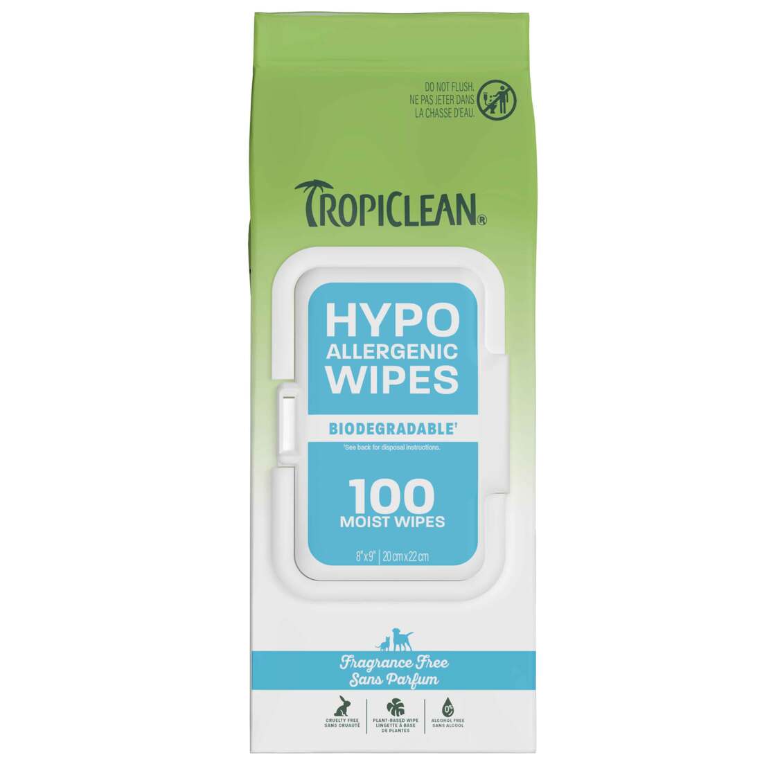 TropiClean HypoAllergenic Deodorizing Pet Wipes, 1 pack