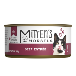 Mitten's Morsels Pat?? Beef Entr??e Wet Cat Food, 3 Ounces