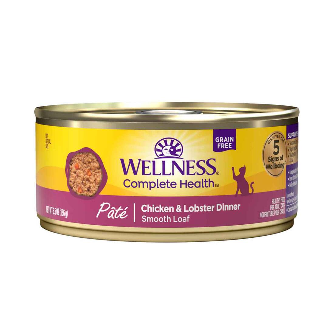 Wellness Complete Health Natural Grain Free Wet Canned Cat Food, Pate