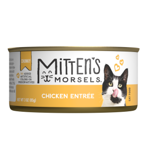 Mitten's Morsels Chunky Chicken Entrée Wet Cat Food, 3 Ounces