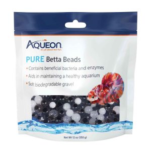 Aqueon Betta Beads, Black & White