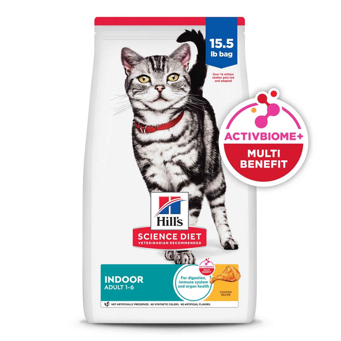 Hill's Science Diet Adult Indoor Chicken Recipe Dry Cat Food, 15.5 Pound Bag