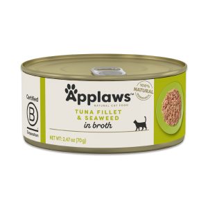 Applaws Natural Wet Cat Food, Tuna with Seaweed in Broth, 2.47 Ounces