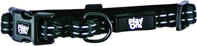 Play On Adventure Reflective Dog Collar, Black - Image 3