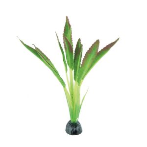 Fins First Silk Plant Green And Purple, Medium