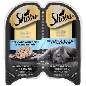 Sheba Perfect Portions™ Wet Cat Food, Grain Free Delicate Whitefish & Tuna Cuts in Gravy, 2.6 Ounces