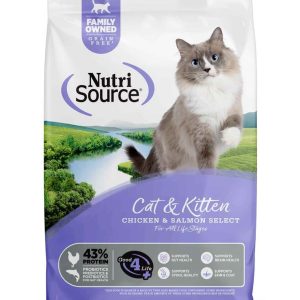 NutriSource Grain Free Chicken and Salmon Dry Cat/Kitten Food, 12 Pounds