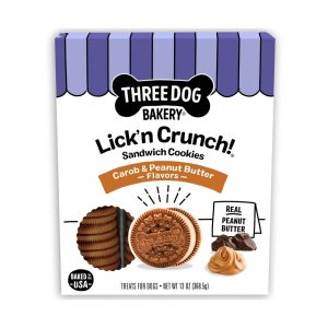 Three Dog Bakery Lick'n Crunch!® Carob & Peanut Butter Flavors Dog Treat, 13 Ounces
