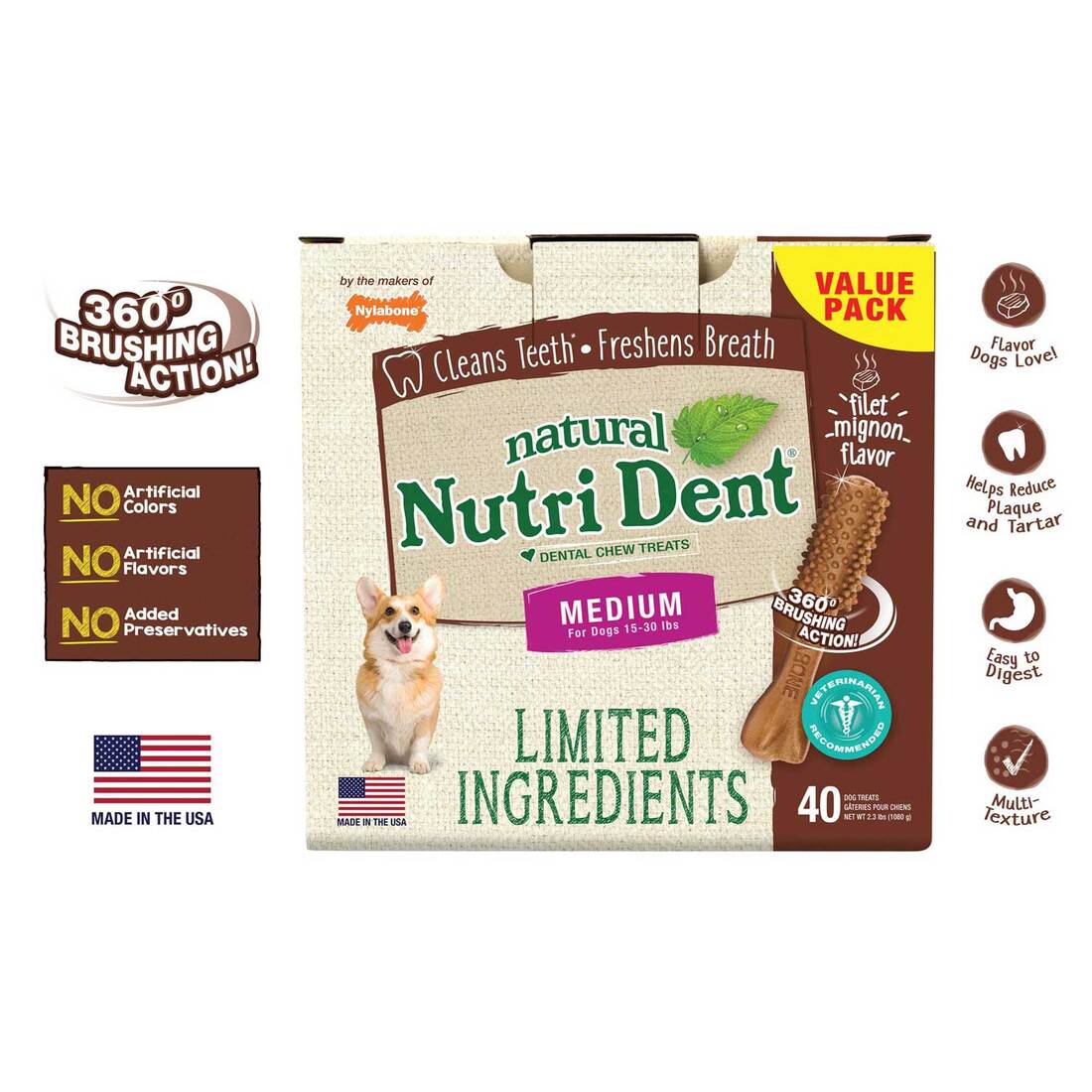 Nylabone Nutri Dent Filet Mignon
